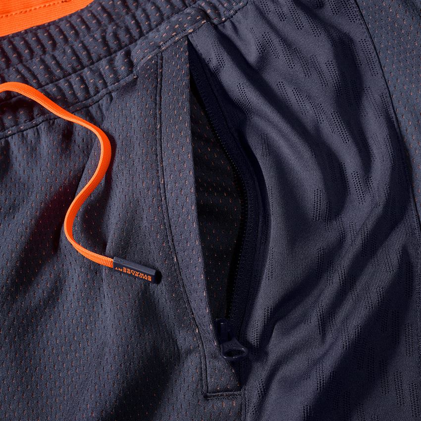 Pantalons de travail: Fonctionnelle short e.s.ambition + bleu foncé/orange fluo 2