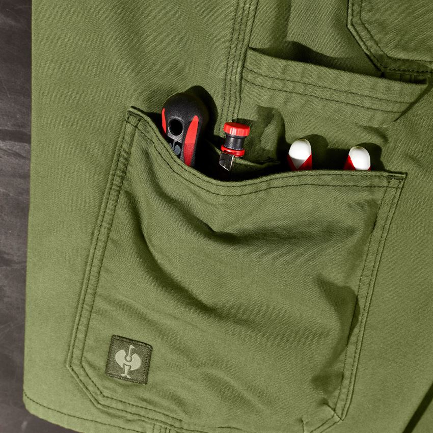 Pantalons de travail: Short e.s.iconic + vert montagne 2