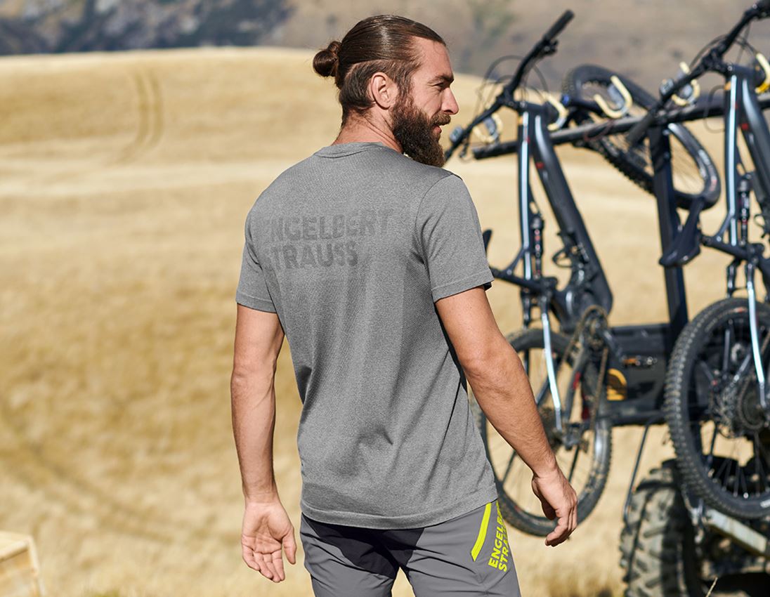 Bovenkleding: T-Shirt seamless  e.s.trail + bazaltgrijs melange 2