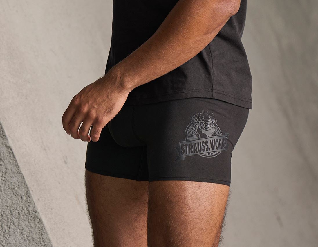 Ondergoed | Thermokleding: Longleg boxers e.s.iconic, per 2 verpakt + oxideblauw+zwart 1