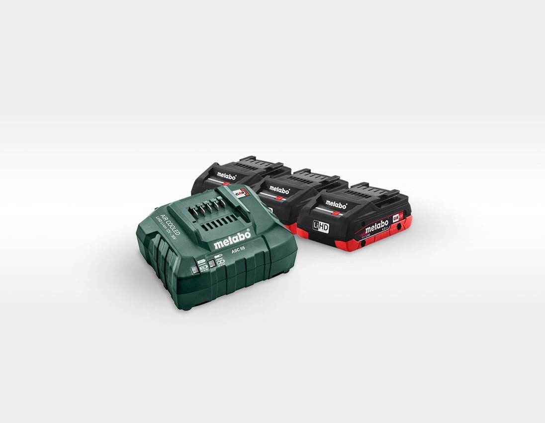 STRAUSSbox Systeem: Metabo 18,0 V combipack X 3x 4,0 Ah LiHD + lader 11