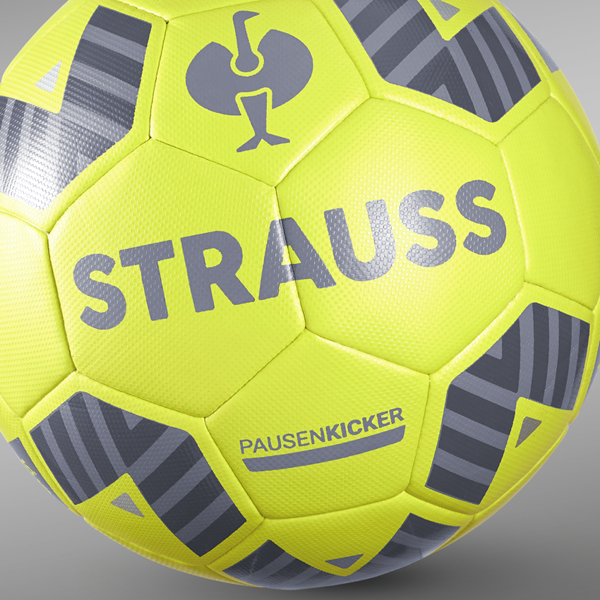 Accessoires: STRAUSS voetbal + acid yellow 2