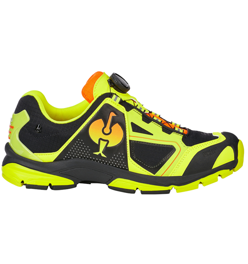 O2: O2 Chaussures de travail e.s. Minkar II + noir/jaune fluo/orange fluo 2