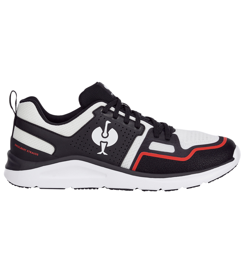 Schoenen: O1 Werkschoenen e.s. Antibes low + zwart/wit/strauss rood 4