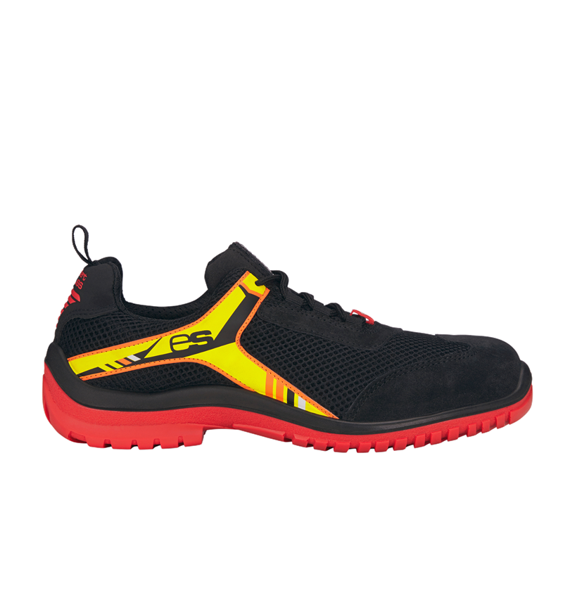 S1P: e.s. S1P Chaussures basses de sécurité Naos + noir/rouge/jaune