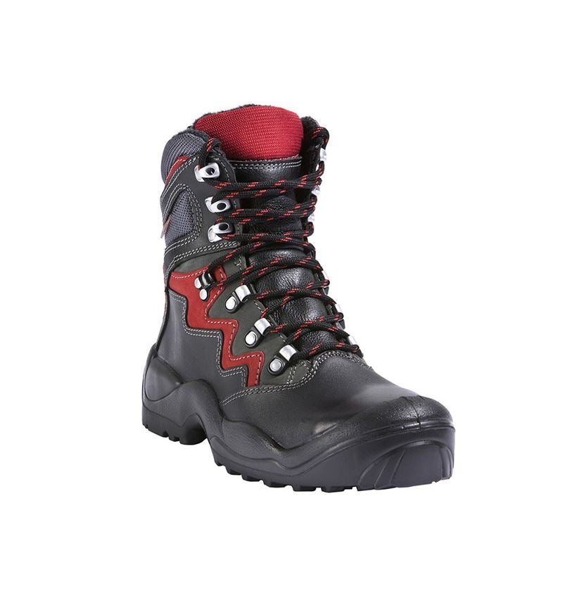 Charpentier / Couvreur_Chaussures: S3 Bottes de sécurité d’hiver Lech + noir/anthracite/rouge 1