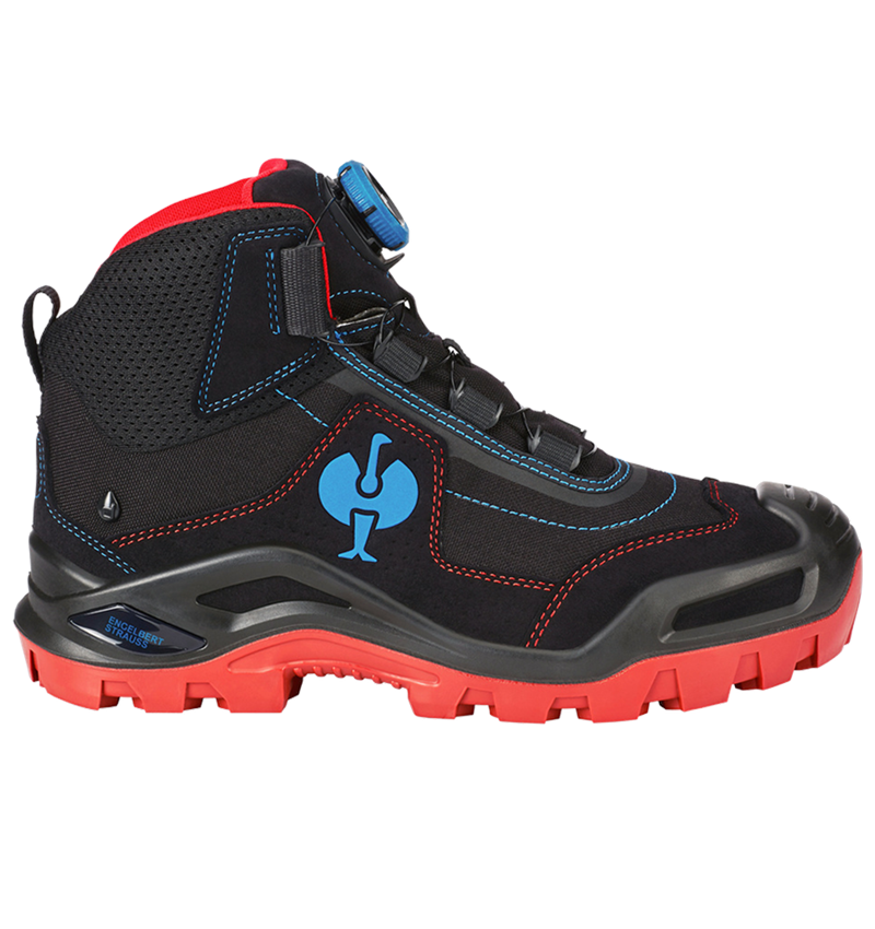 S3: S3 Chaussures hautes de sécurité e.s.Kastra II mid + noir/rouge vif/bleu gentiane 2