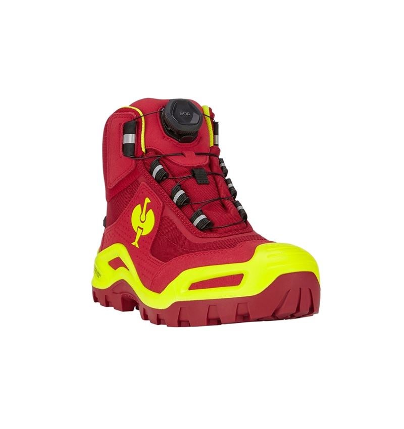 S3: S3 Chaussures hautes de sécurité e.s.Kastra II mid + rouge/jaune fluo 3