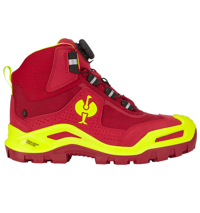 Schoenen: S3 Veiligheidsschoenen e.s. Kastra II mid + rood/signaalgeel 2