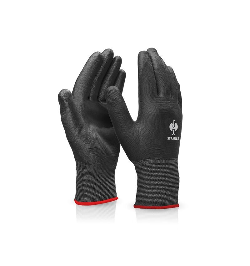 Sécurité au travail: Gants micro PU + noir