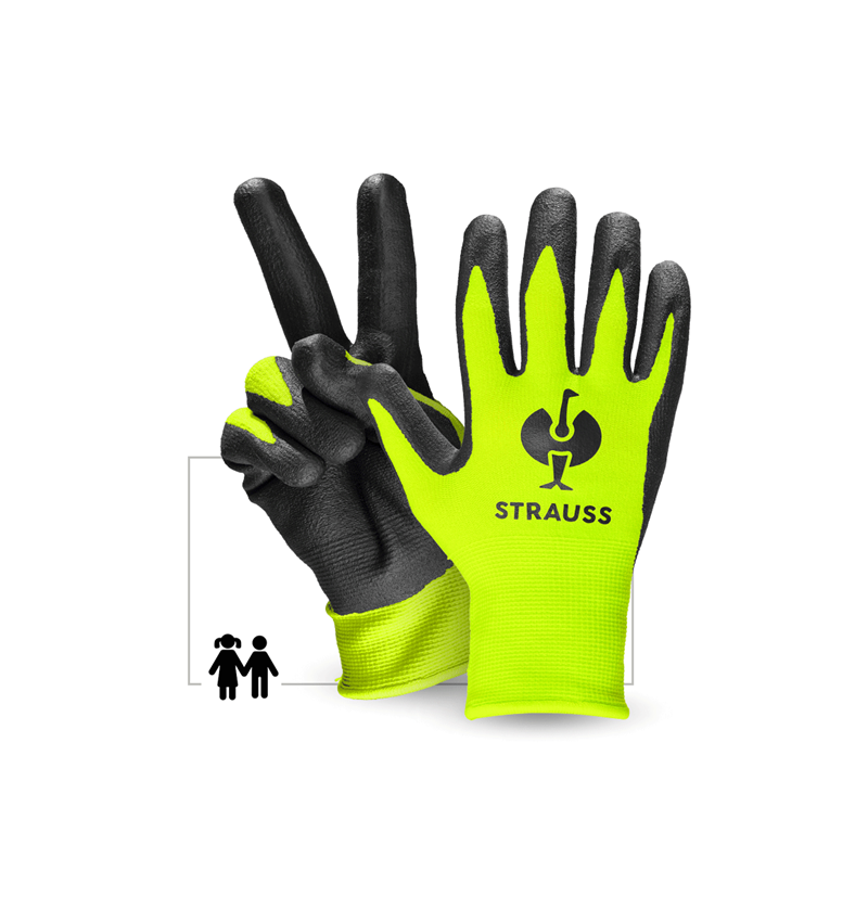 Accessoires: e.s. Kinder-Nitrilschaum Handschuhe + warngelb