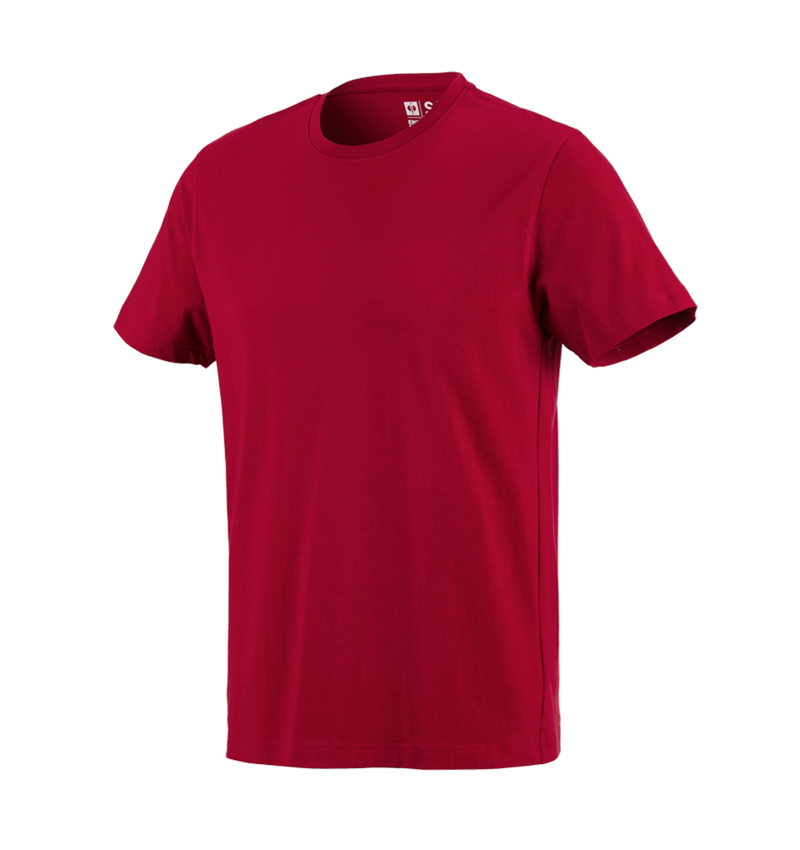 Hauts: e.s. T-shirt cotton + rouge