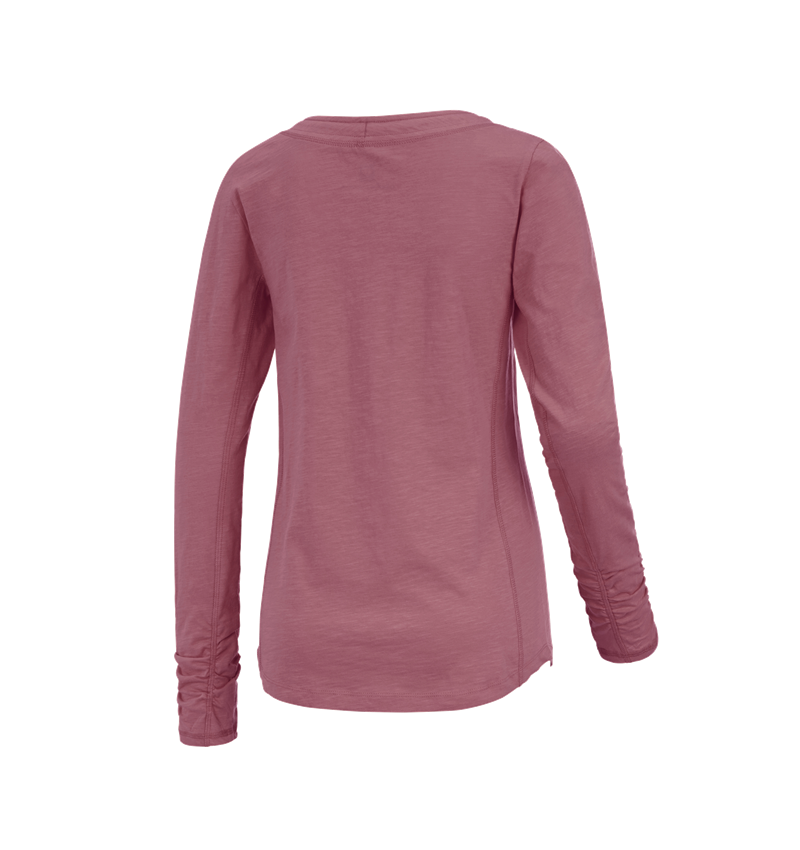 Shirts & Co.: e.s. Longsleeve cotton slub, Damen + altrosa 3