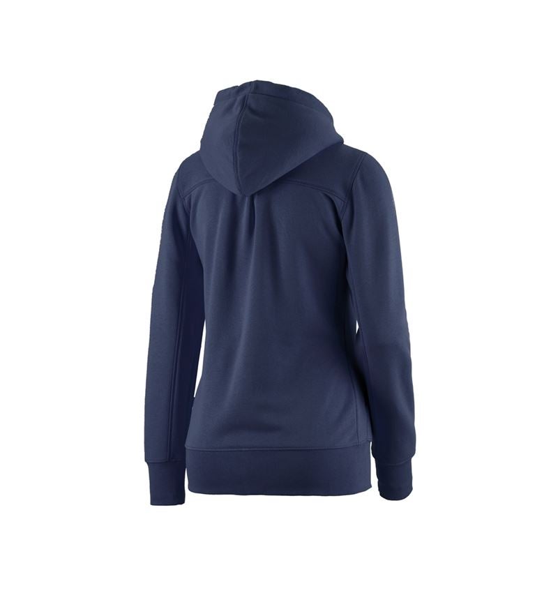 Bovenkleding: e.s. Hoody-Sweatjack poly cotton, dames + donkerblauw 2