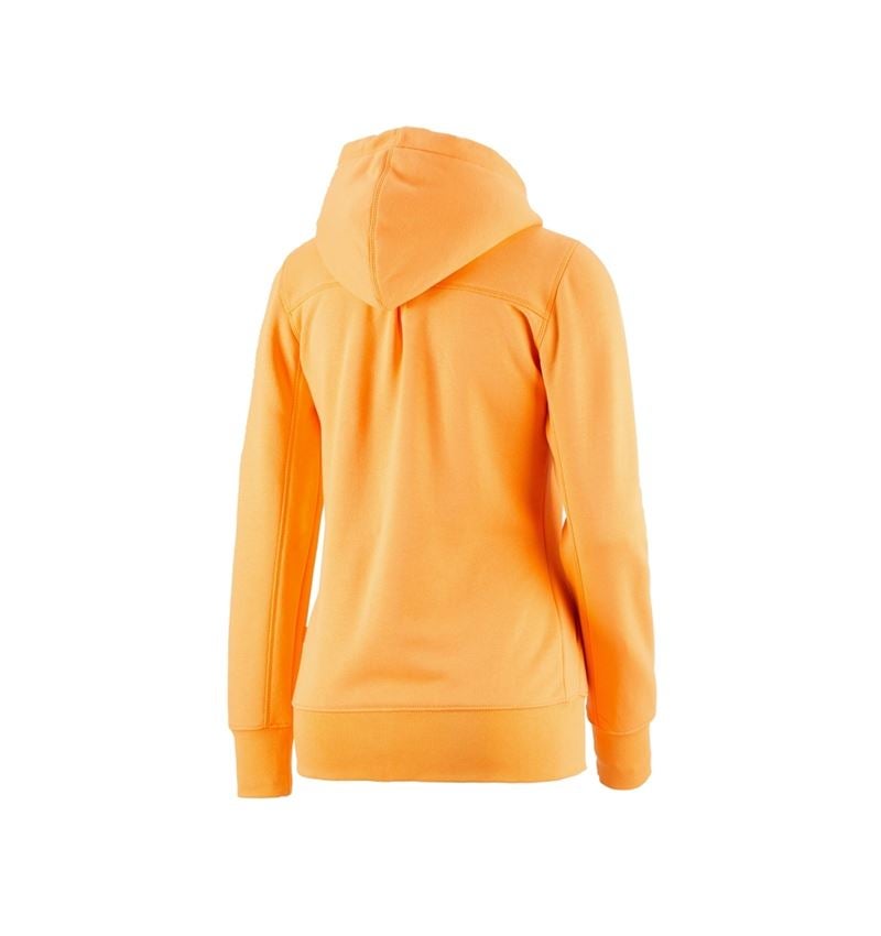 Thèmes: e.s. Hoody sweat zippé poly cotton, femmes + orange clair 1