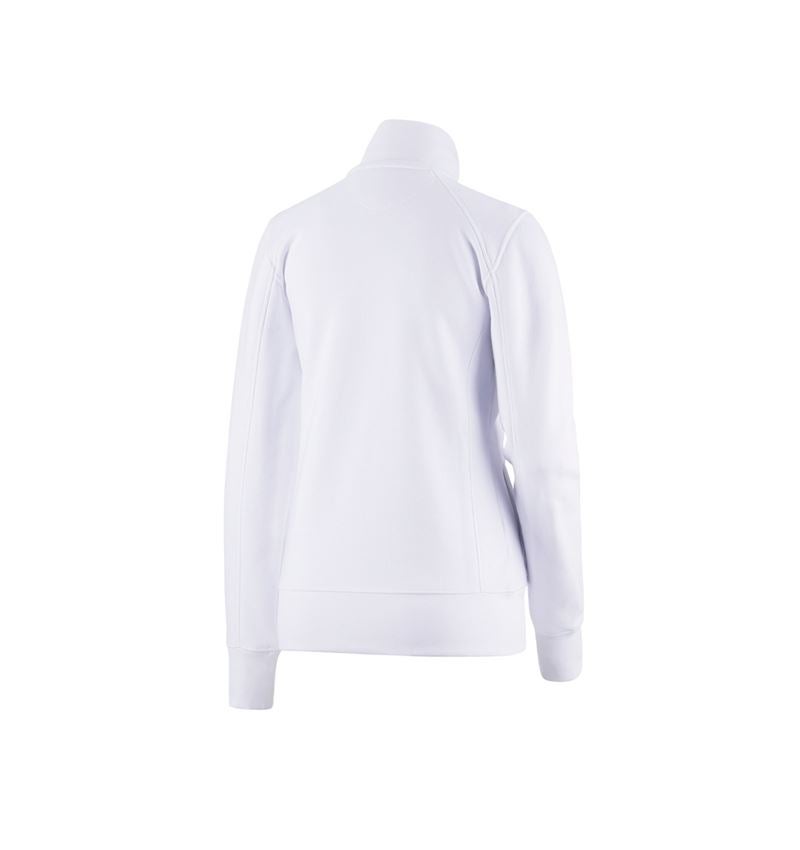 Shirts & Co.: e.s. Sweatjacke poly cotton, Damen + weiß 2