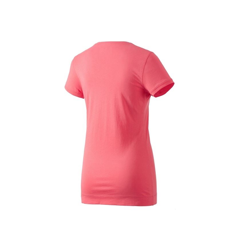 Hauts: e.s. Long shirt cotton, femmes + corail 2