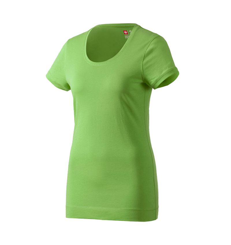 Hauts: e.s. Long shirt cotton, femmes + vert d'eau 1