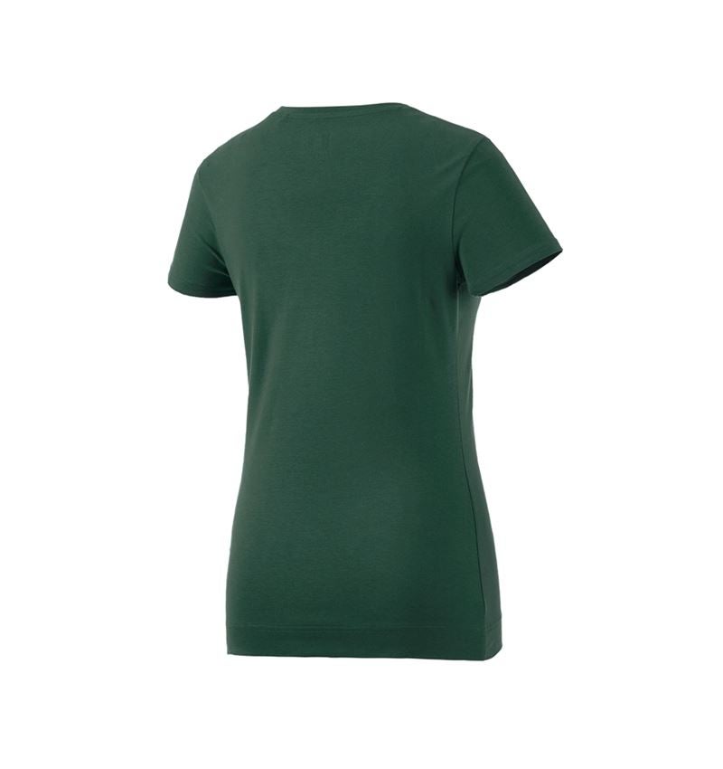 Hauts: e.s. T-shirt cotton stretch, femmes + vert 3