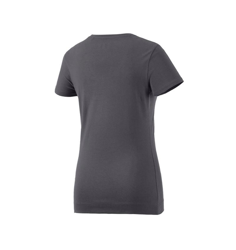 Hauts: e.s. T-shirt cotton stretch, femmes + anthracite 4