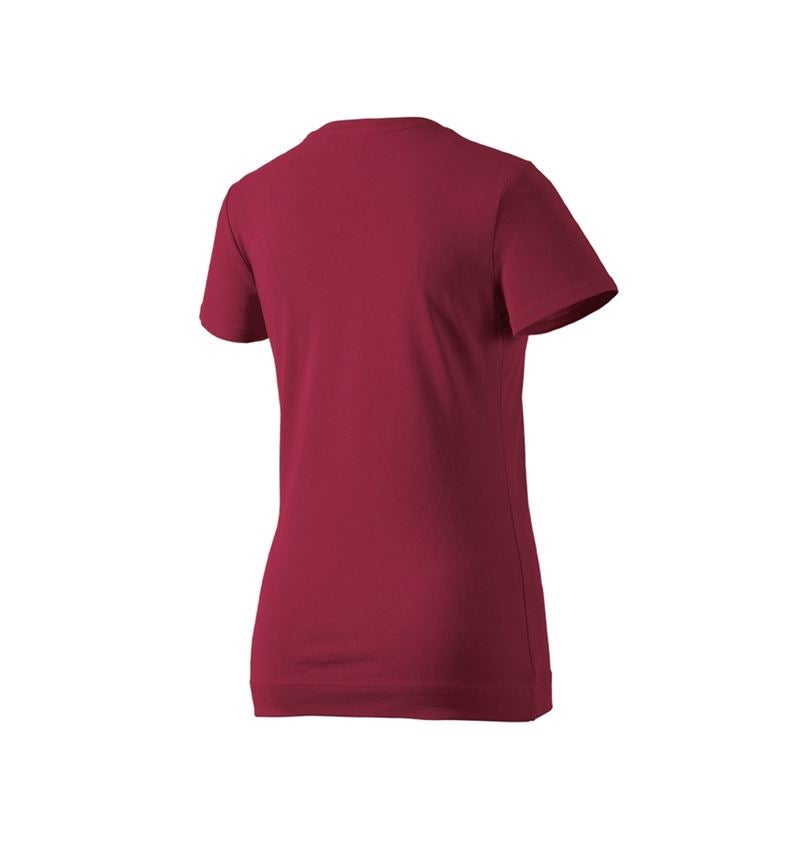 Hauts: e.s. T-shirt cotton stretch, femmes + bordeaux 4