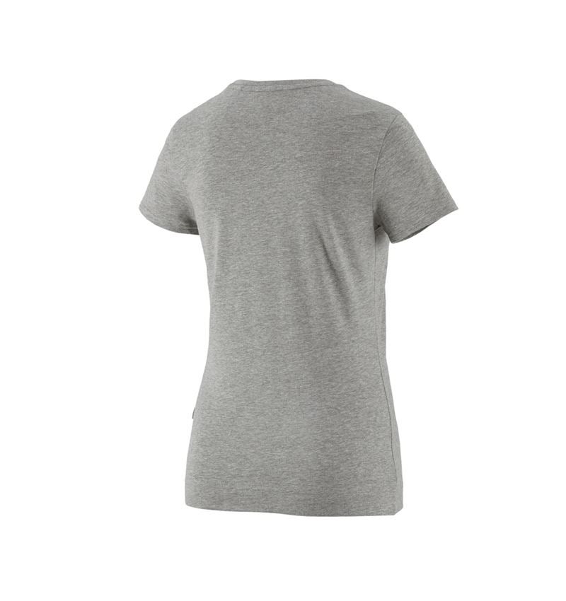 Hauts: e.s. T-shirt cotton stretch, femmes + gris mélange 4