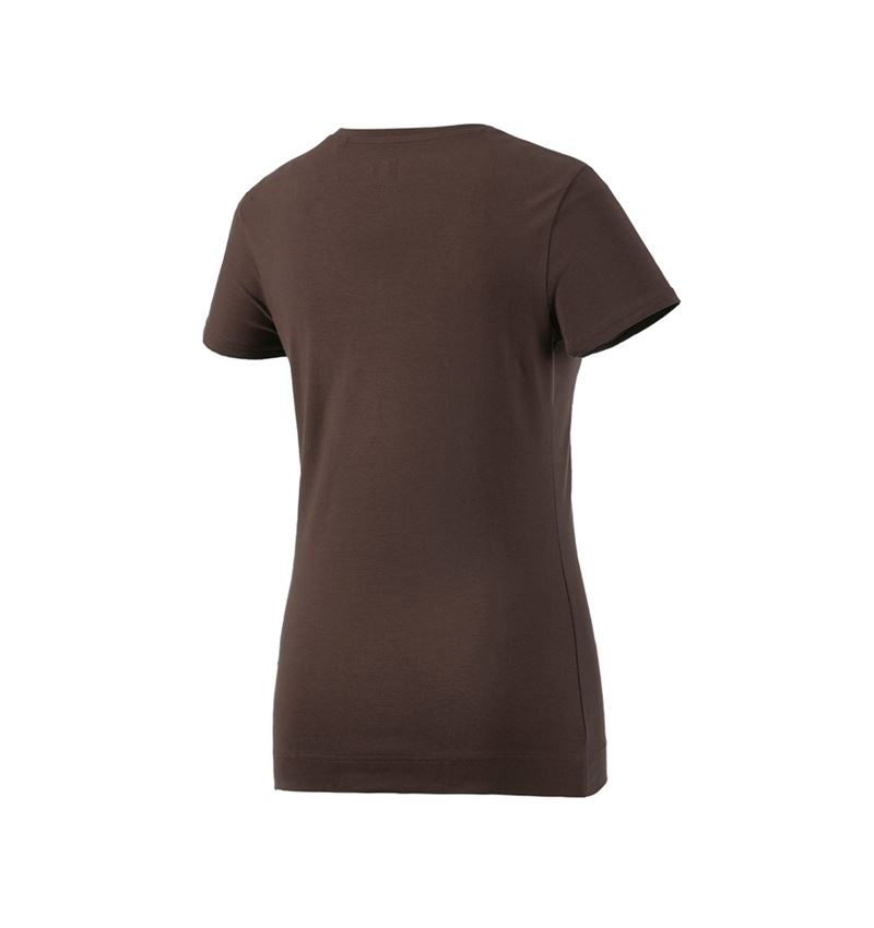 Onderwerpen: e.s. T-Shirt cotton stretch, dames + kastanje 3