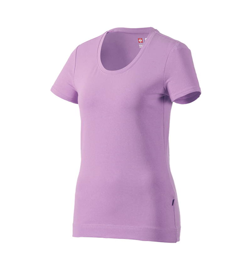 Bovenkleding: e.s. T-Shirt cotton stretch, dames + lavendel 2