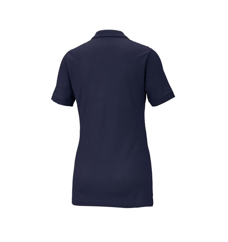 Shirts & Co.: e.s. Piqué-Polo cotton stretch, Damen + dunkelblau 3