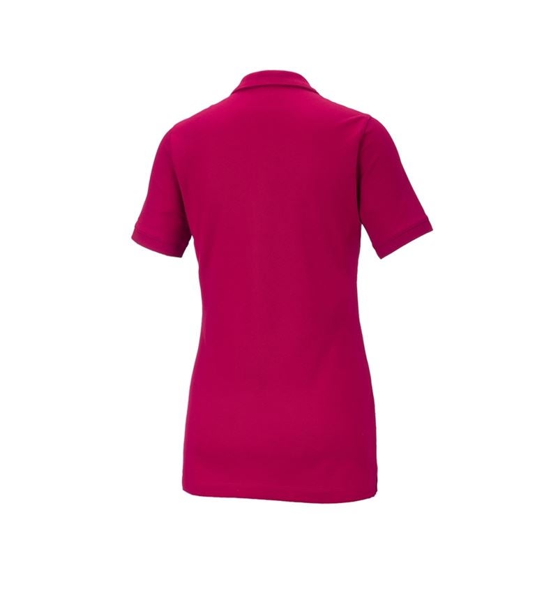 Shirts & Co.: e.s. Piqué-Polo cotton stretch, Damen + beere 3
