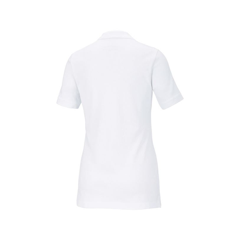 Hauts: e.s. Pique-Polo cotton stretch, femmes + blanc 3