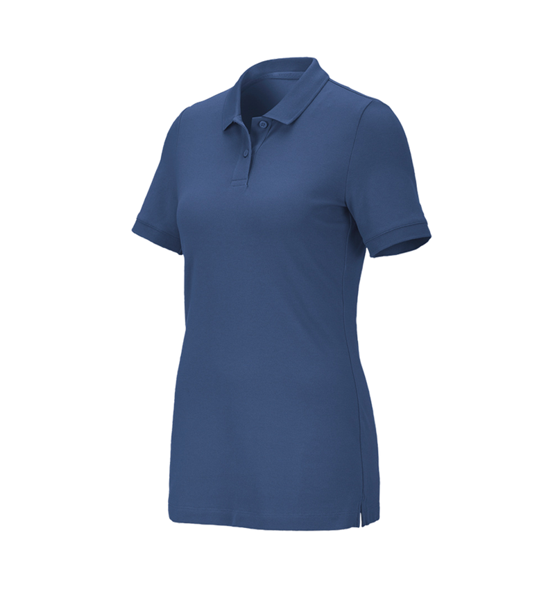 Shirts & Co.: e.s. Piqué-Polo cotton stretch, Damen + kobalt 2