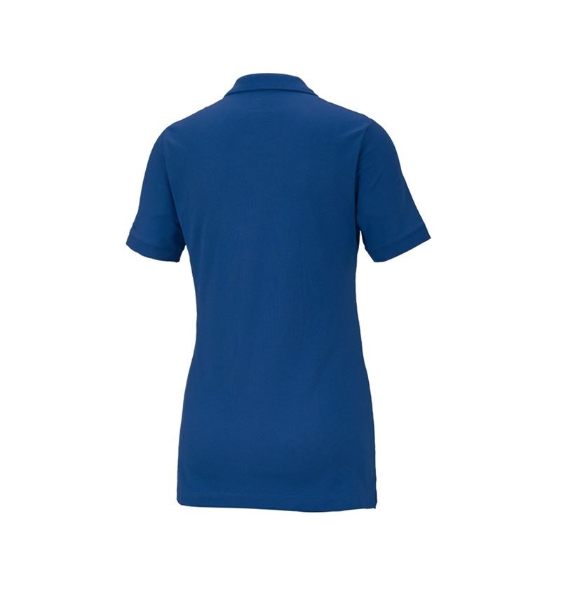 Shirts & Co.: e.s. Piqué-Polo cotton stretch, Damen + kornblau 3