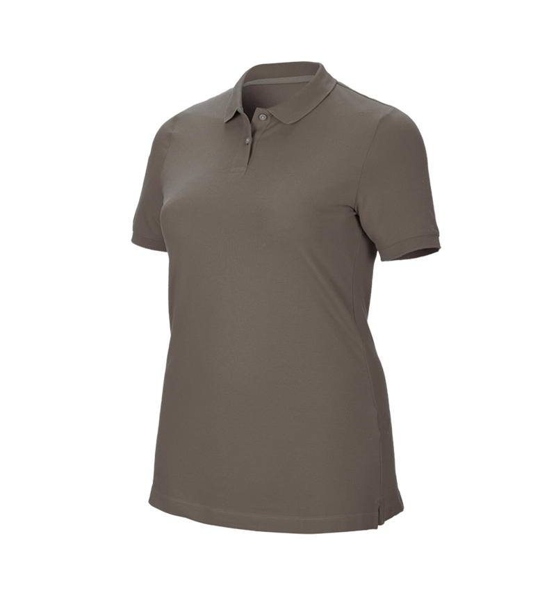 Shirts & Co.: e.s. Piqué-Polo cotton stretch, Damen, plus fit + stein 2