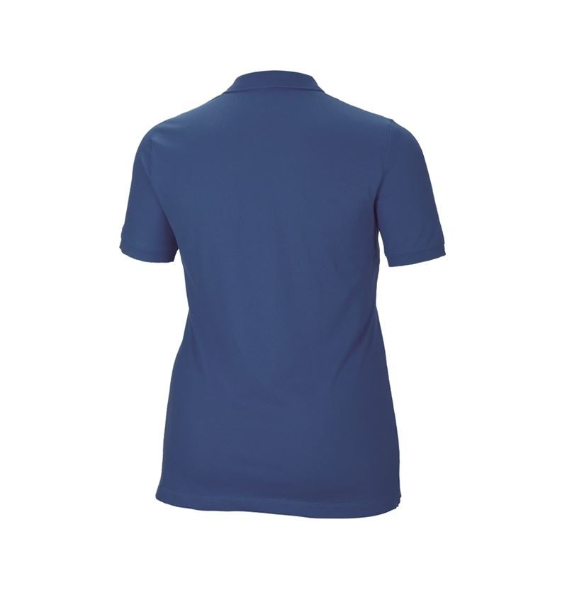 Shirts & Co.: e.s. Piqué-Polo cotton stretch, Damen, plus fit + kobalt 3