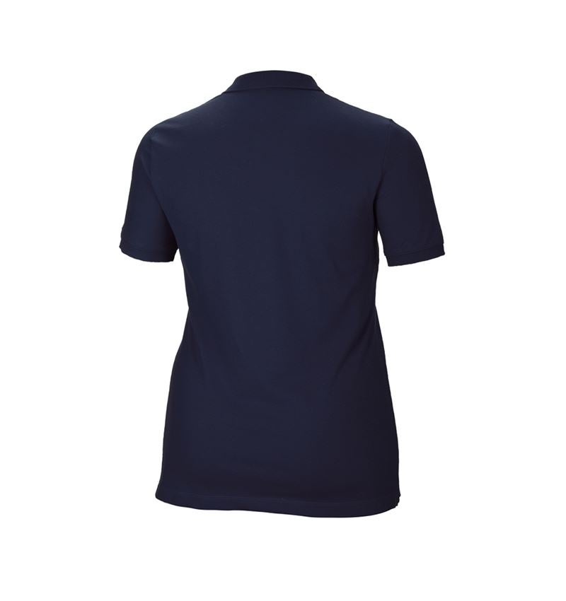 Themen: e.s. Piqué-Polo cotton stretch, Damen, plus fit + dunkelblau 3