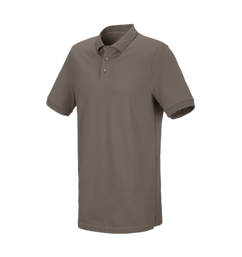 Shirts & Co.: e.s. Piqué-Polo cotton stretch, long fit + stein 2