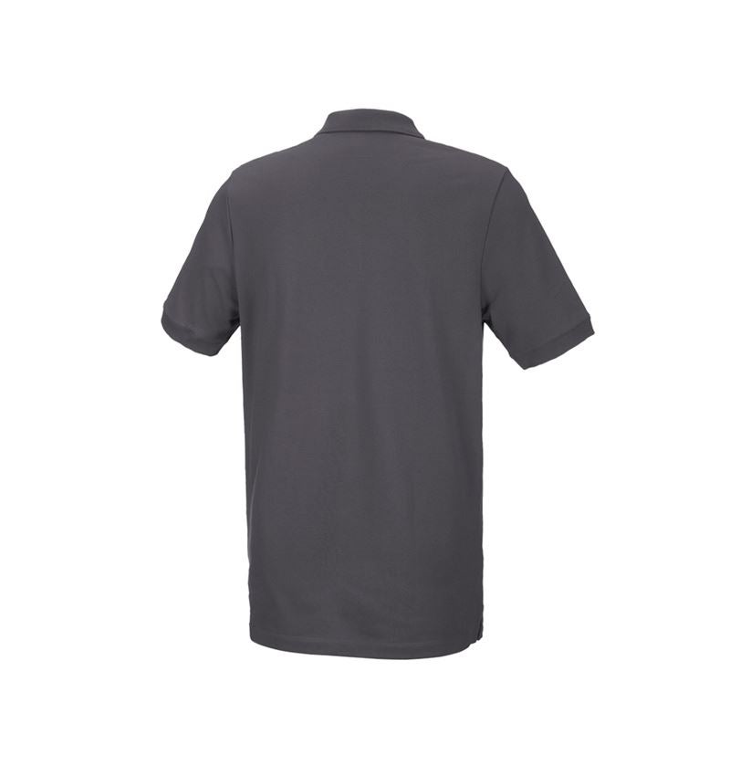 Shirts & Co.: e.s. Piqué-Polo cotton stretch, long fit + anthrazit 3