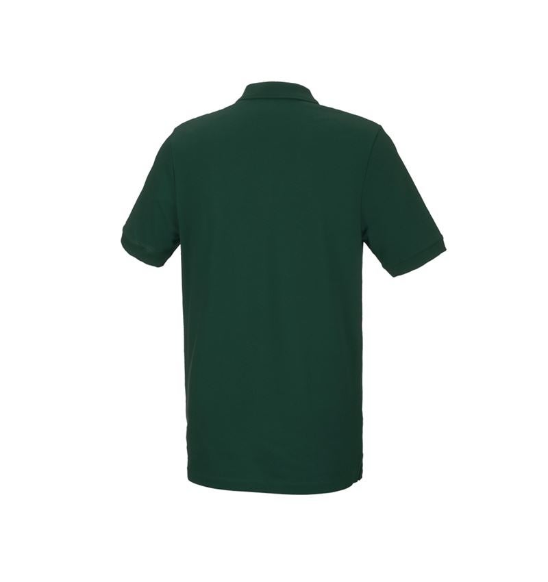Shirts & Co.: e.s. Piqué-Polo cotton stretch, long fit + grün 3
