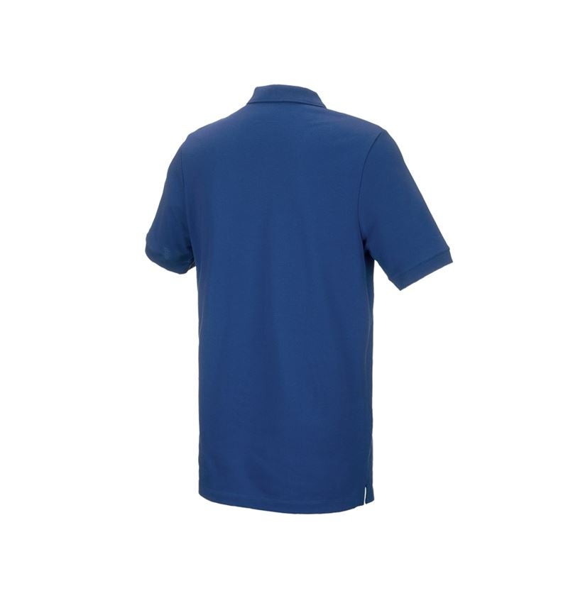 Shirts & Co.: e.s. Piqué-Polo cotton stretch, long fit + alkaliblau 3