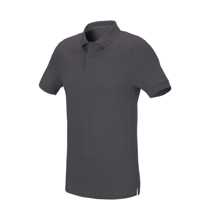 Shirts & Co.: e.s. Piqué-Polo cotton stretch, slim fit + anthrazit 2