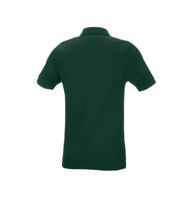 Shirts & Co.: e.s. Piqué-Polo cotton stretch, slim fit + grün 3