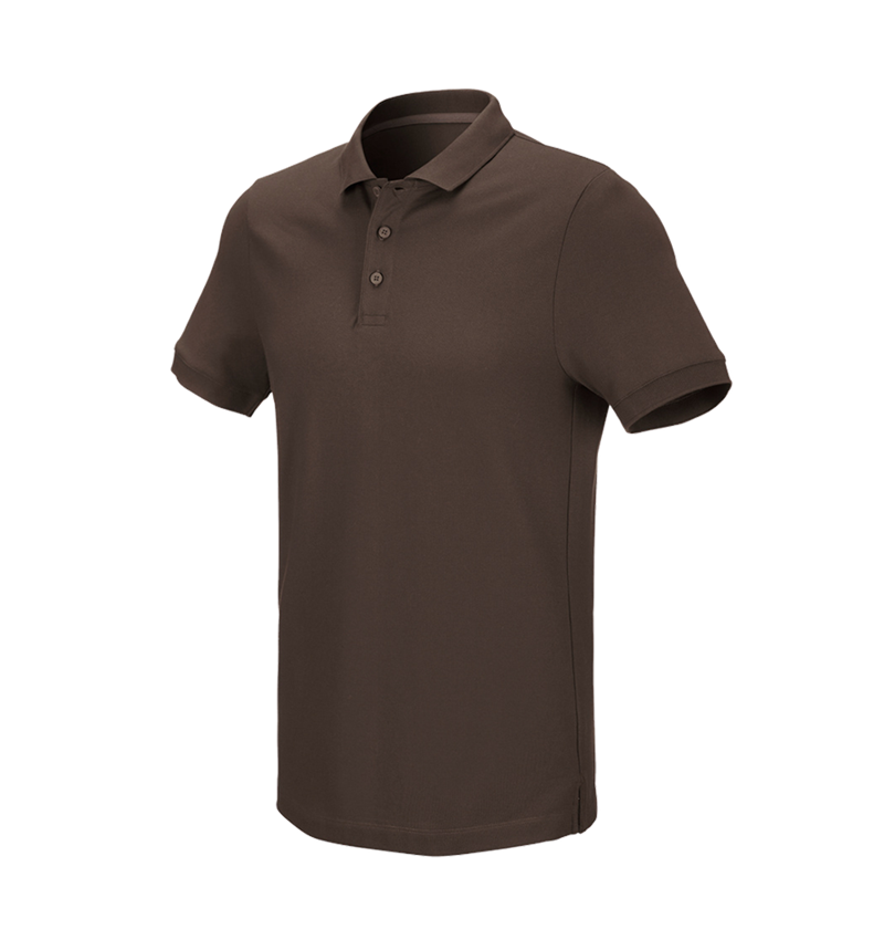 Shirts & Co.: e.s. Piqué-Polo cotton stretch + kastanie 2