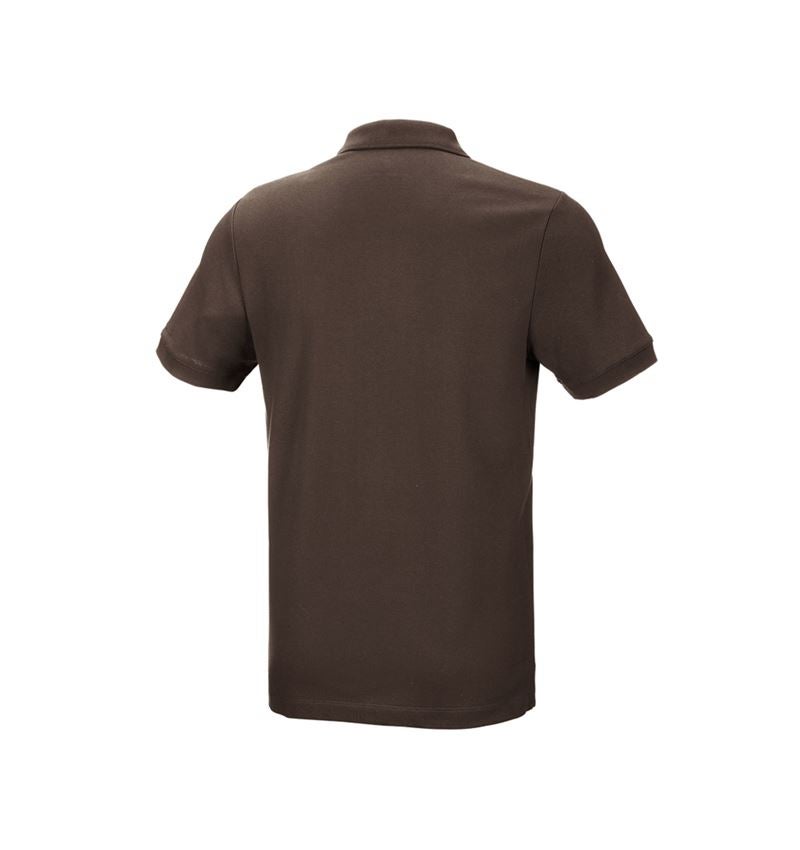 Shirts & Co.: e.s. Piqué-Polo cotton stretch + kastanie 3