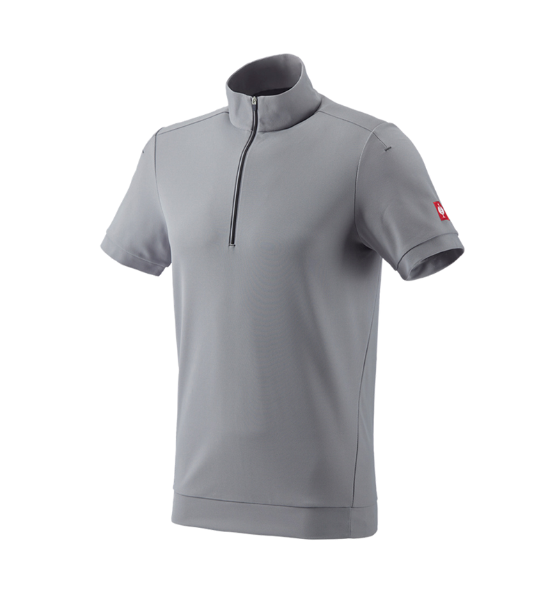 Shirts & Co.: e.s. Funktions ZIP-T-Shirt UV + platin/anthrazit 3