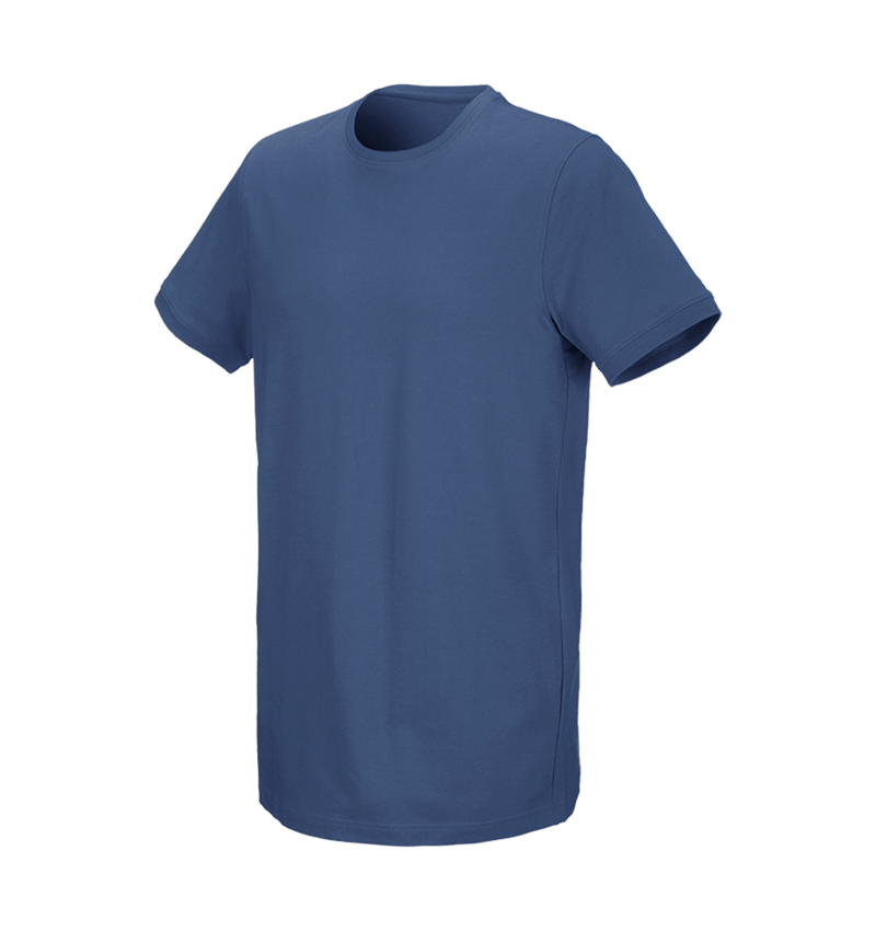 Tuin-/ Land-/ Bosbouw: e.s. T-Shirt cotton stretch, long fit + kobalt 2