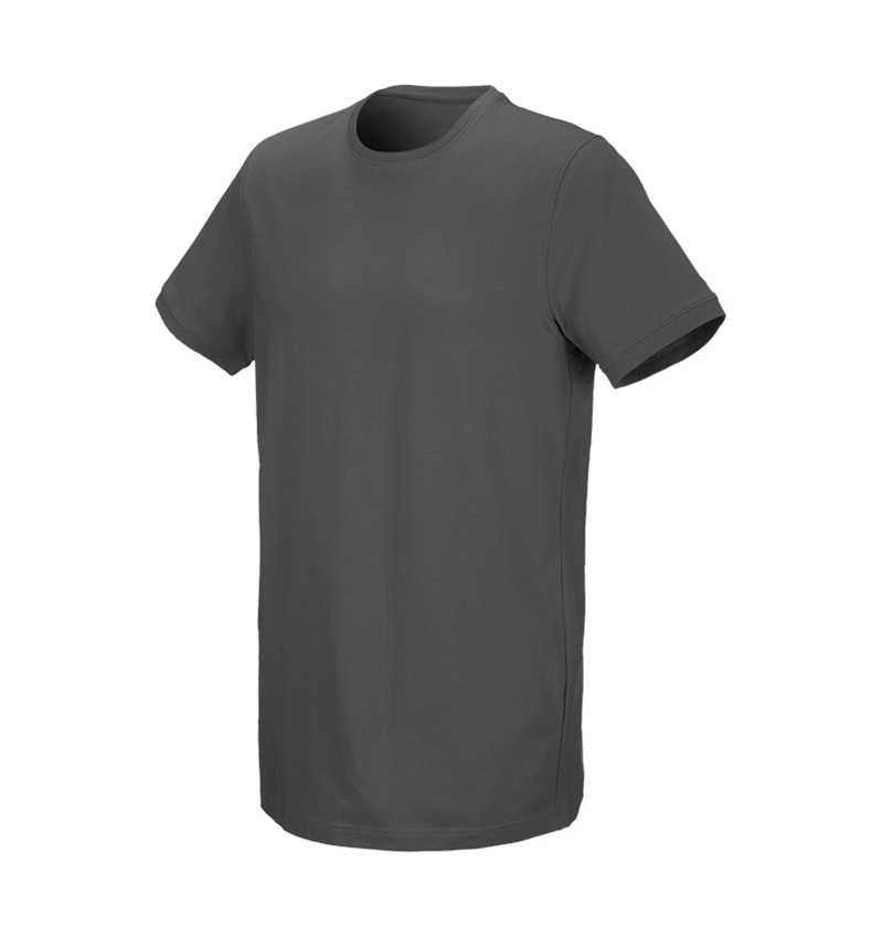 Hauts: e.s. T-Shirt cotton stretch, long fit + anthracite 2
