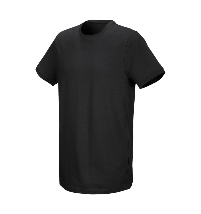 Onderwerpen: e.s. T-Shirt cotton stretch, long fit + zwart 2