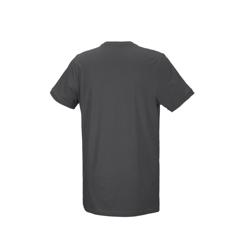 Tuin-/ Land-/ Bosbouw: e.s. T-Shirt cotton stretch, long fit + antraciet 3