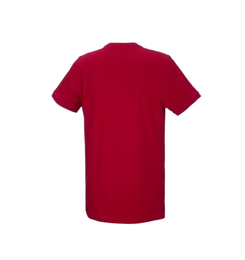 Bovenkleding: e.s. T-Shirt cotton stretch, long fit + vuurrood 3